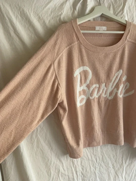 Barefoot Dreams CozyChic Barbie Pullover luxury loungewear coquette Size XL - Picture 8 of 13